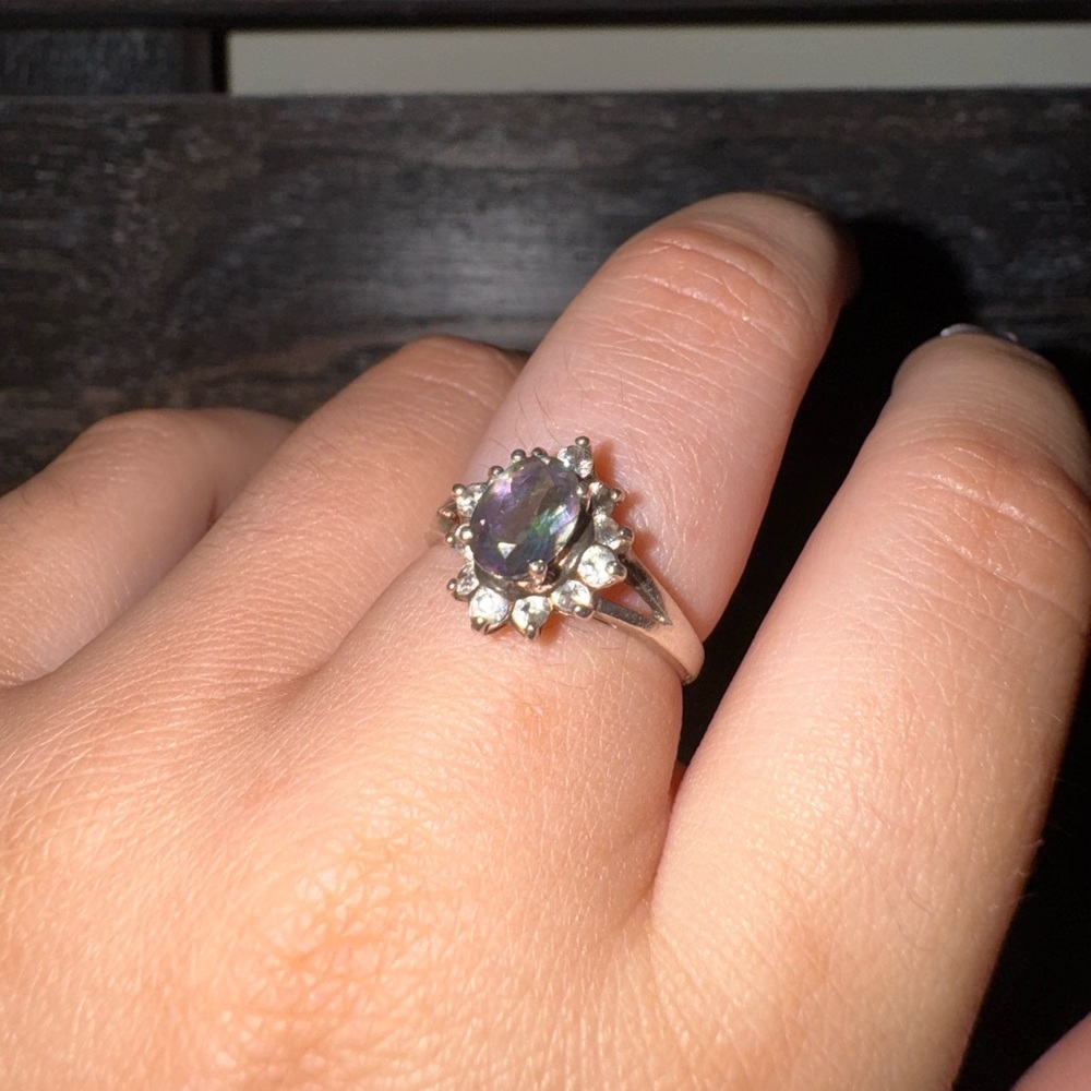 925 Sterling Mystic Topaz ring